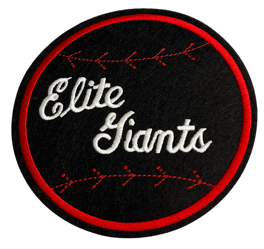Baltimore Elite Giants Throwback Embroidered Iron-on Patch - Multiple Sizes Available - Made in USA
